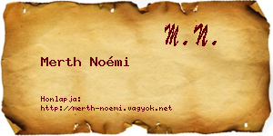 Merth Noémi névjegykártya