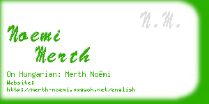 noemi merth business card